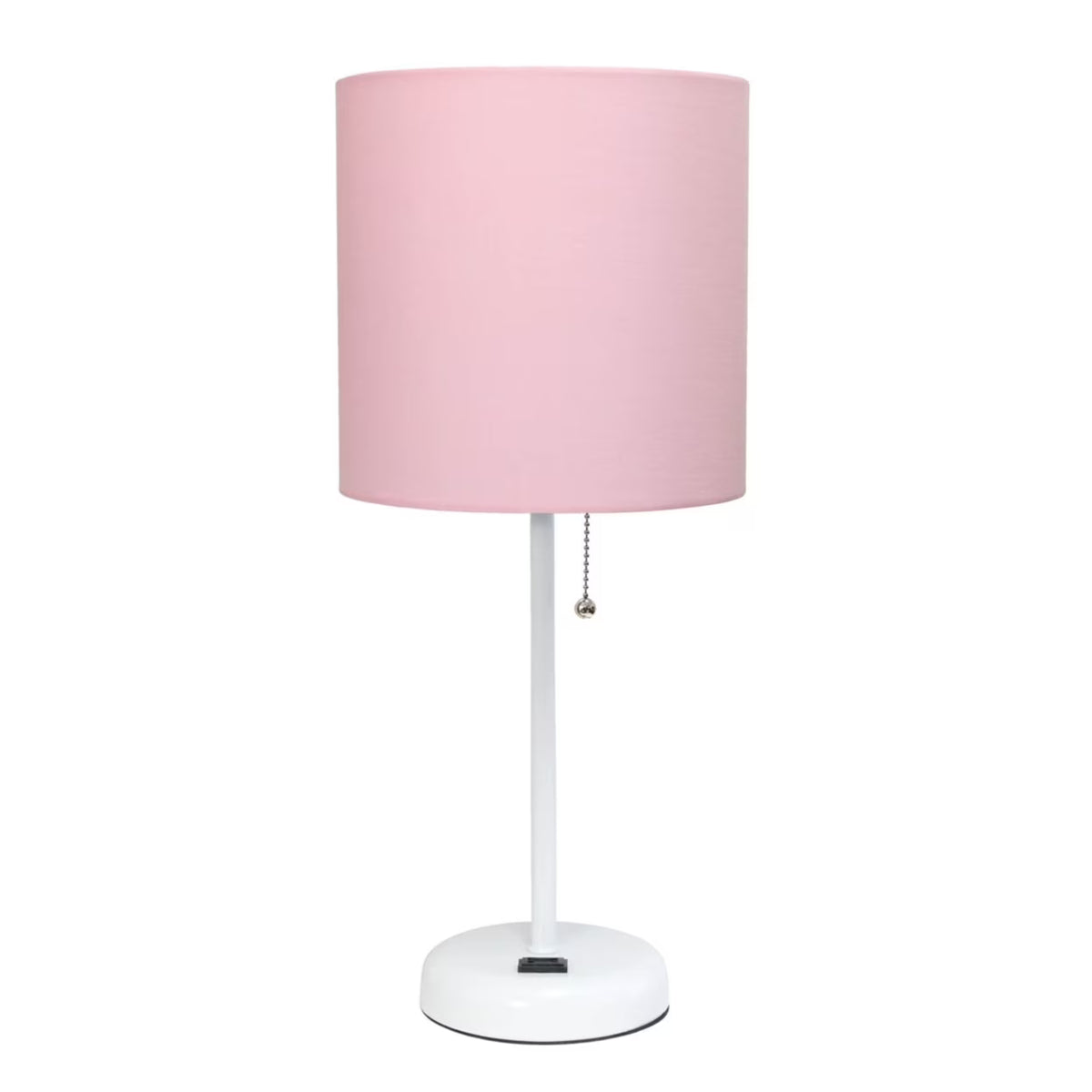 Pink Stick Lamp with Fabric Shade R8505