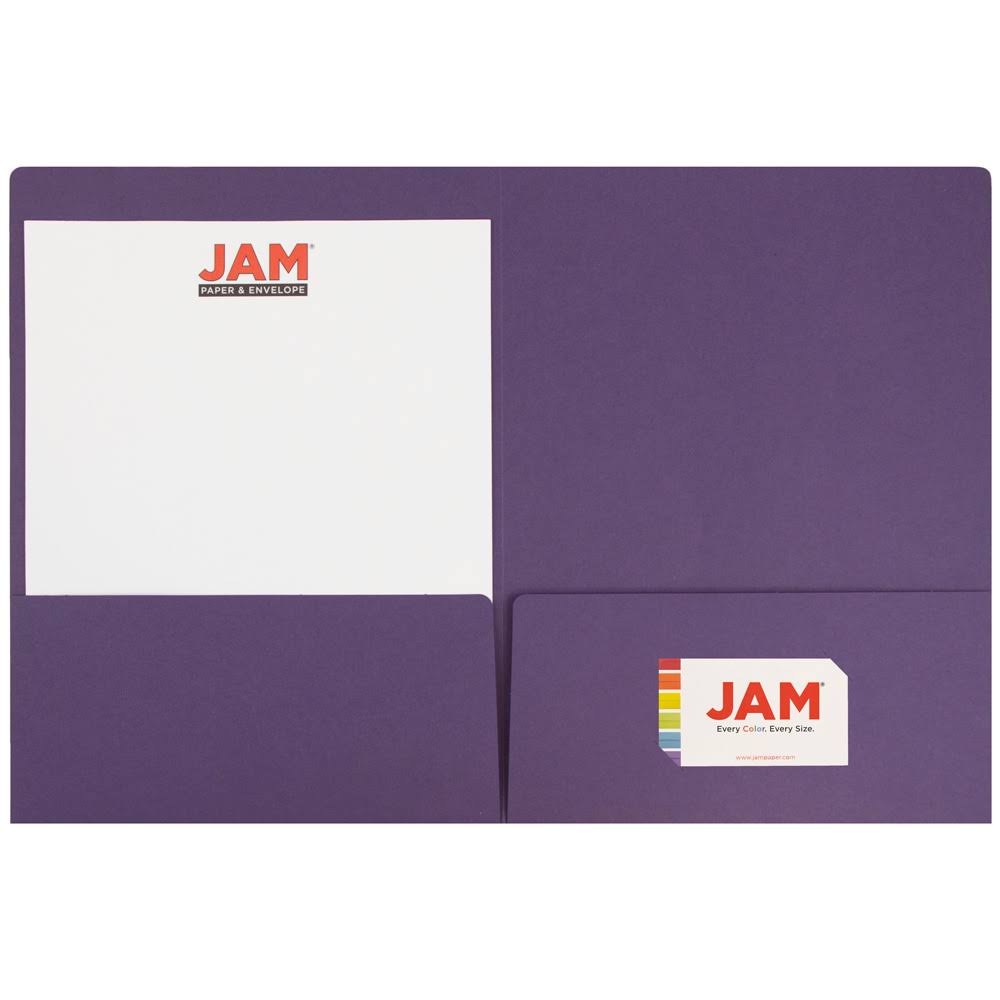 Dark Purple 50 Pack Two Pocket Folders 9 x 12 W1513
