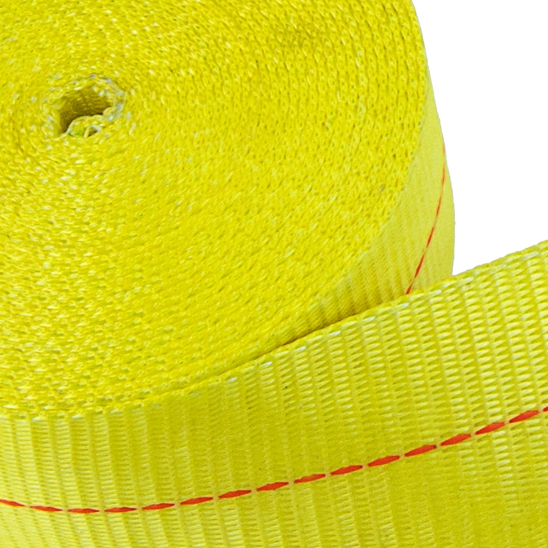 4 Inch x 30 Foot Yellow Winch Strap with Chain Anchor H426119