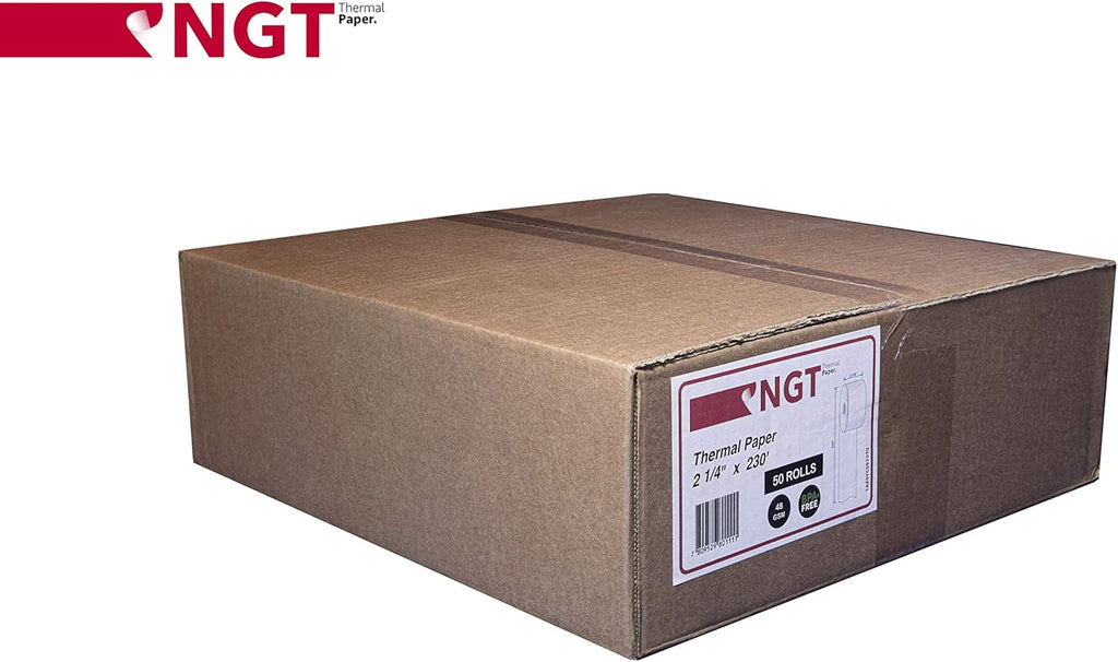50 pcs 2 ¼-inch x 230’ Thermal Paper Rolls for POS O926739