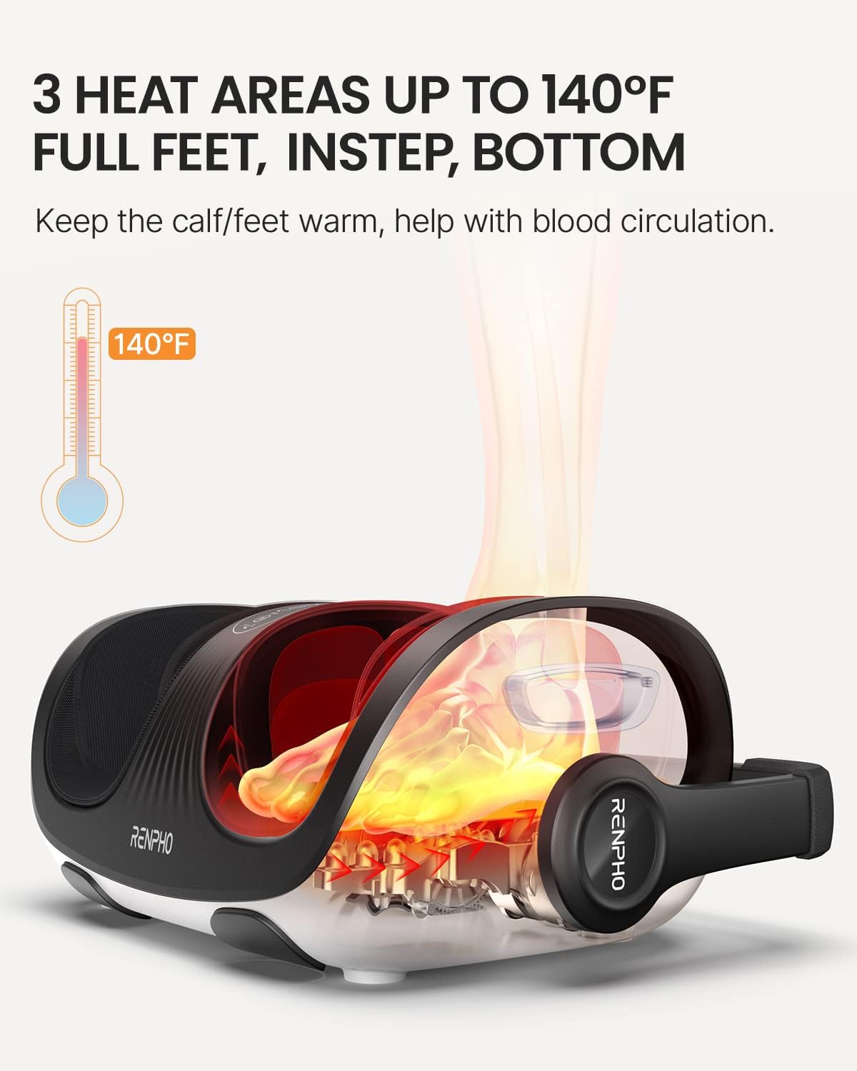 Shiatsu Foot and Calf Massager with Heat and Remote O462