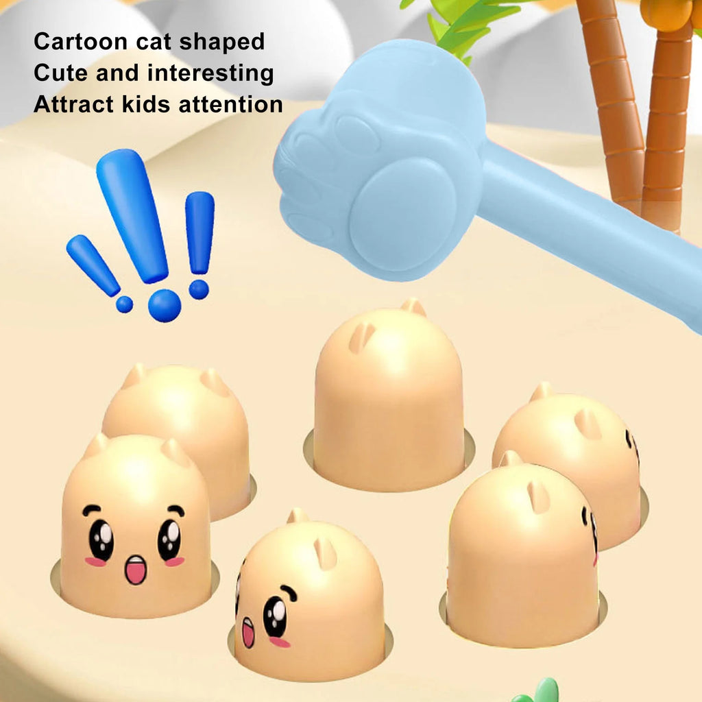 Kids Whack Toy Hammering Pounding Toy Cartoon Cat Shape Interactive Game N344658