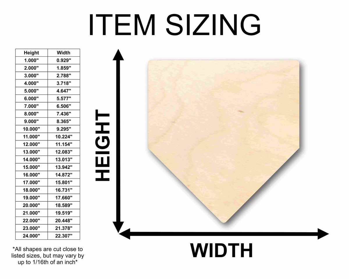 Unfinished Wood Baseball Diamond Silhouette R54238
