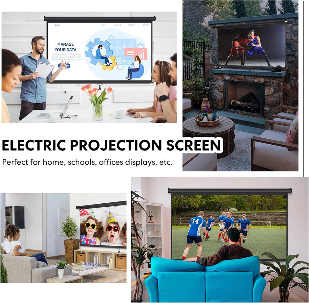 80 inch 16:9 HD Retractable Projector Screen O3879