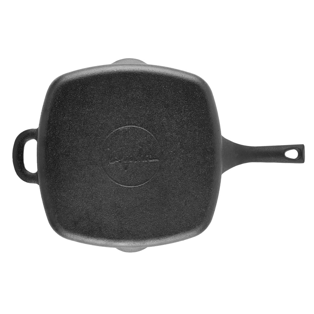 10 Inch Black Cast Iron Grill Pan O9054