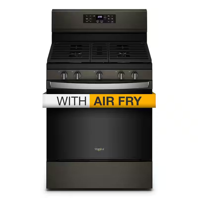 5 cu. ft. Gas Range with Air Fry Oven in Black Stainless P245