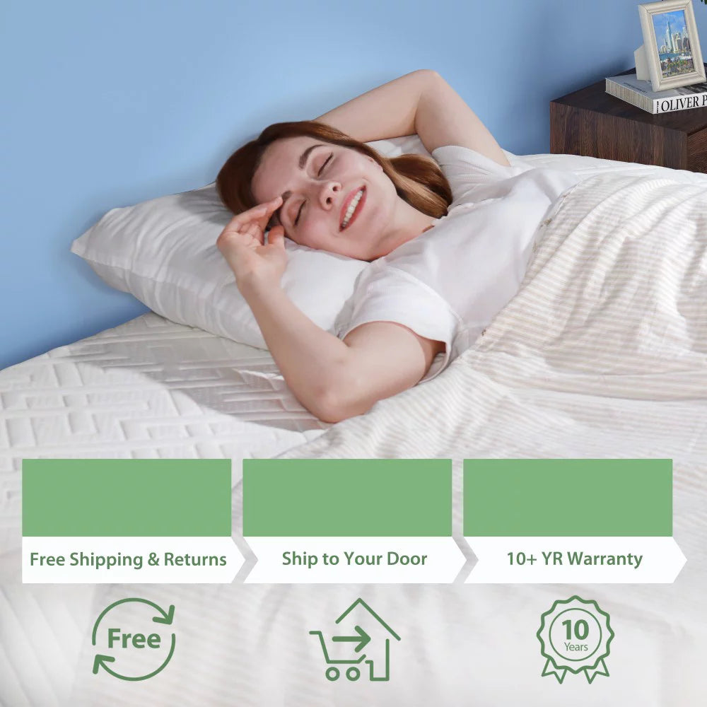 14 Inch Green Tea Memory Foam King Size Mattress S859