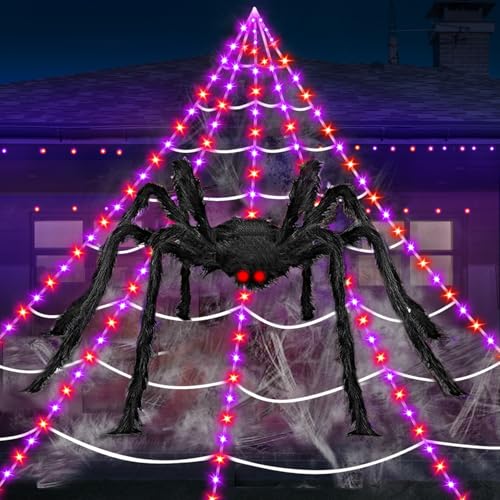 23Ft 350 LED Spider Web Lights with 6.6Ft Spider X506815