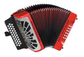 Red Diatonic Accordion J1473