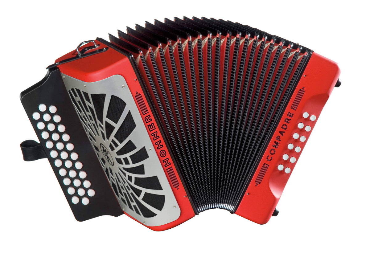 Red Diatonic Accordion J1473