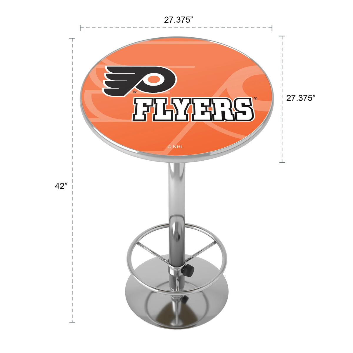 Watermark Bar Table with Adjustable Footrest and Acrylic Top I876923