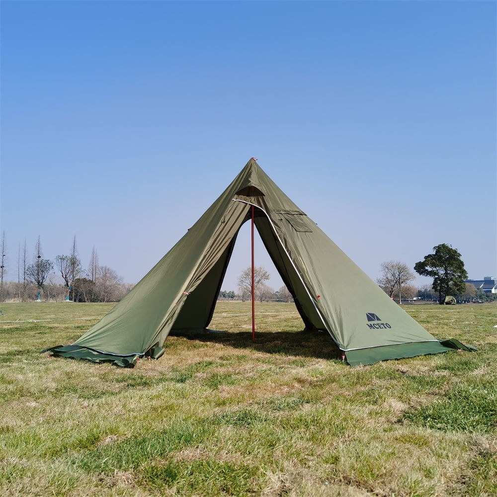 Camping Hot Tent 4-6 Person Tipi Tent with Stove Jack E74253