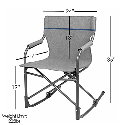 Foldable Portable Rocking Chair Grey K21089