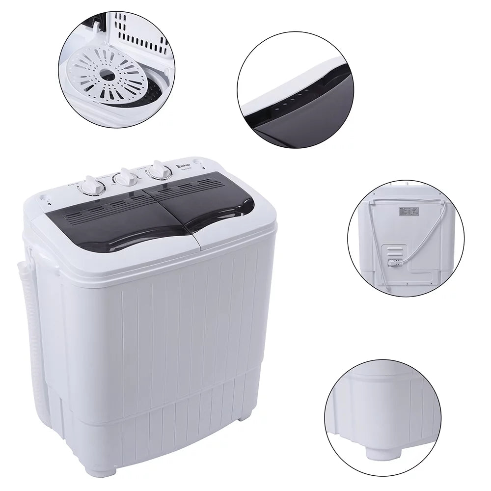 7.7lbs Semi-automatic Twin Tub Portable Washing Machine N7225