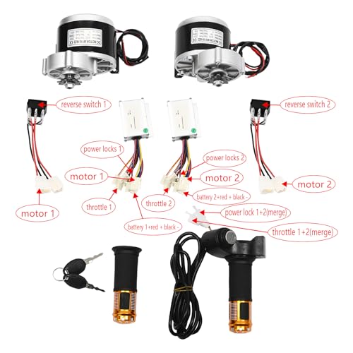 10IN 24V/36V Dual Motor Drive Air Wheel Off-Road Wheel Conversion Kit with Reverse Switch U248