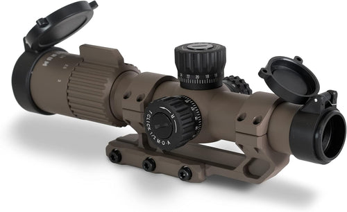 1-3x24 First Focal Plane Rifle Scope with Illuminated MOA Reticle and Offset Cantilever Mount Y795