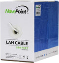 Cat6 Bulk Ethernet Cable, 250ft, White, Solid, 550MHz, 23AWG, UTP U6848