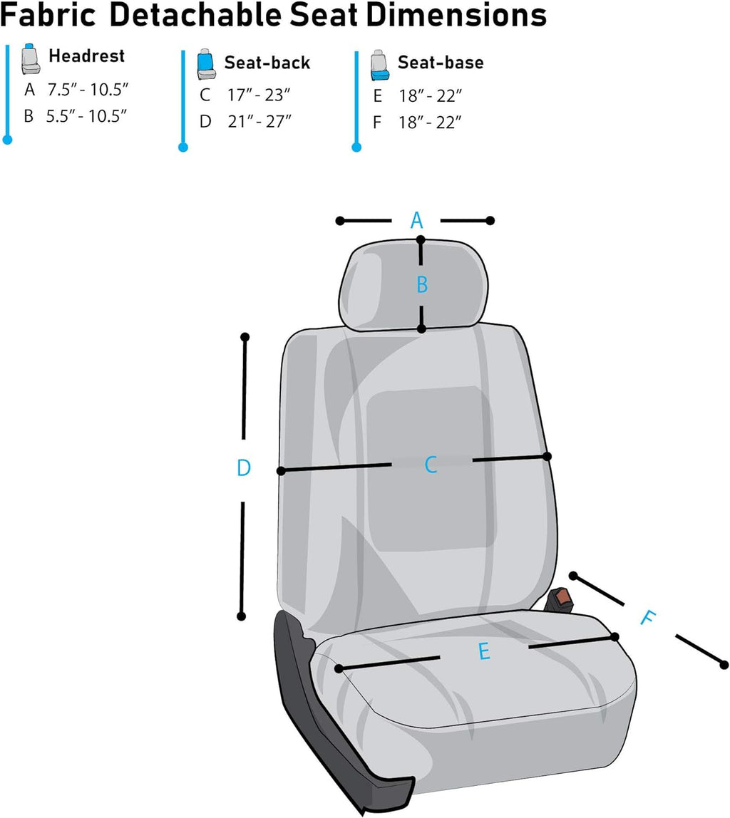 3D Air Mesh Fabric Seat Covers with Removable Headrests J129