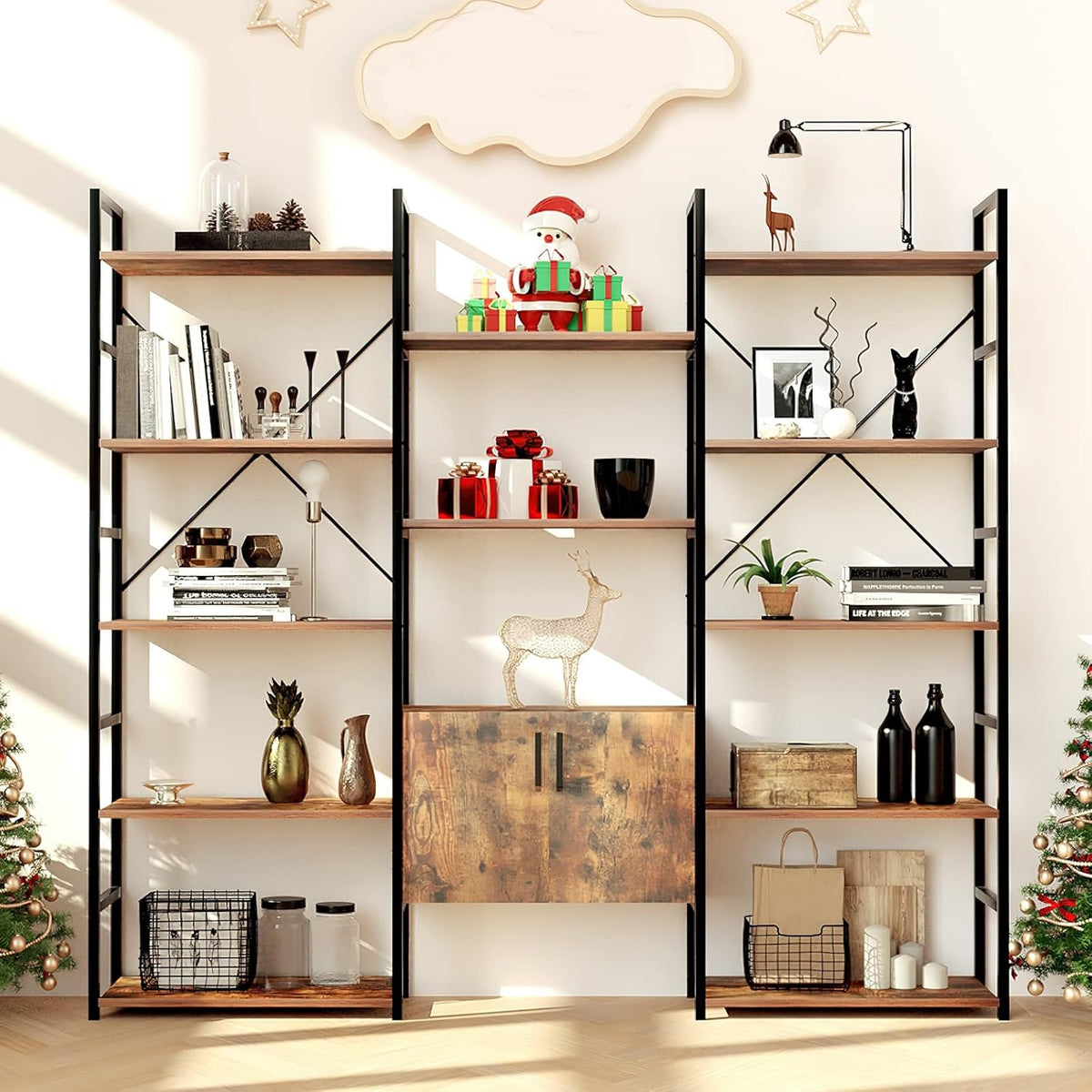 5-Shelf Wood Bookcase C2305