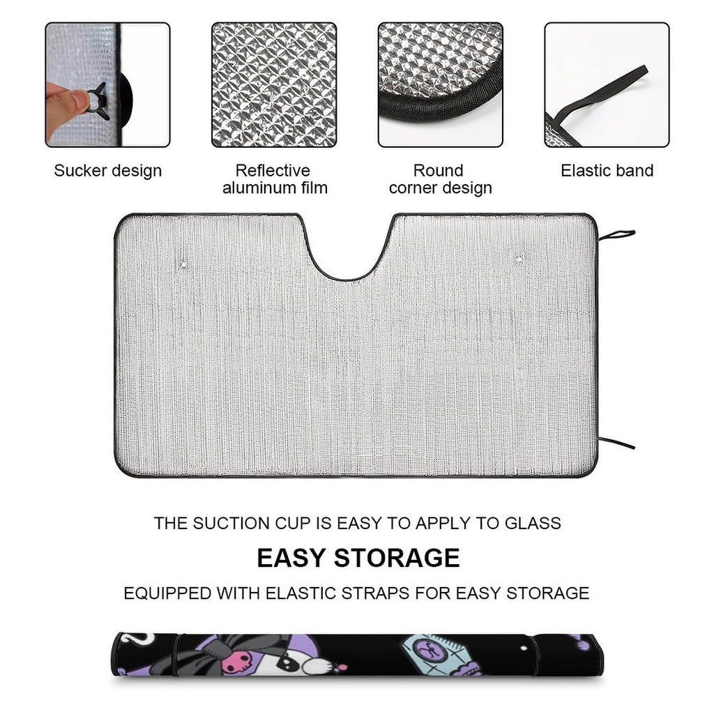 Foldable Reflective Car Windshield Sun Visor Cover J739581