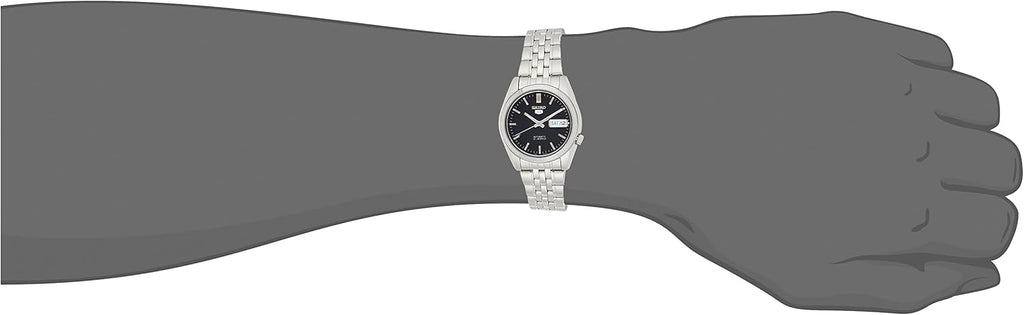 Automatic Watch with Black Dial, Day/Date Calendar, Luminous Hands, Stainless Steel Case & Bracelet T45534