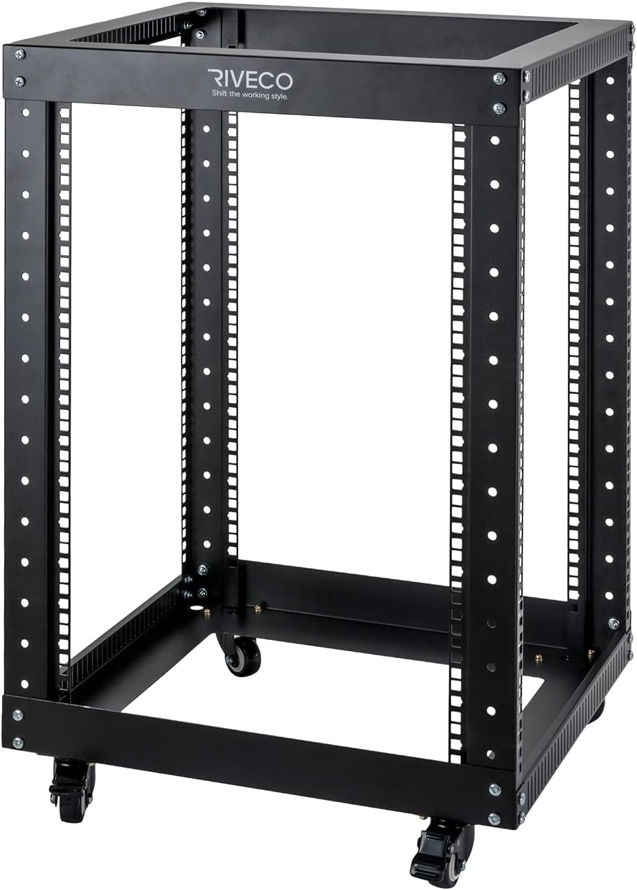 12U Open Frame Server Rack with Casters U2410