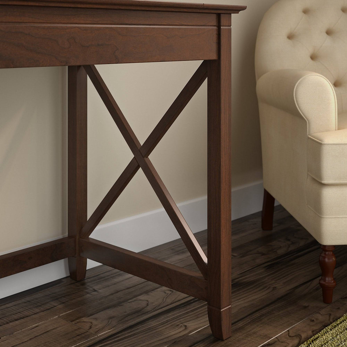 Cape Cod Gray Writing Desk with 2 Drawer File Cabinet B515