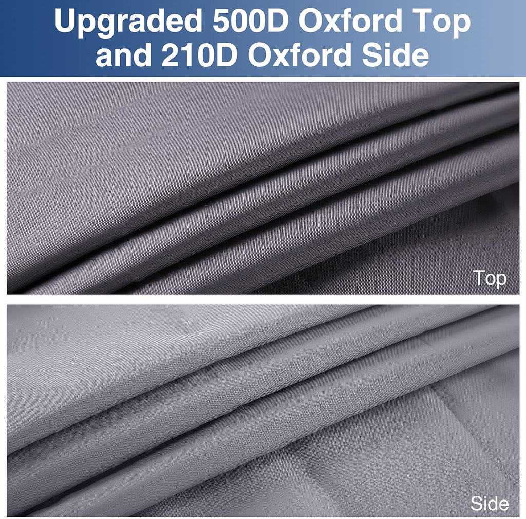 Upgraded Waterproof 500D Travel Trailer Cover with 4 Tire Covers, Tongue Jack Cover F98600