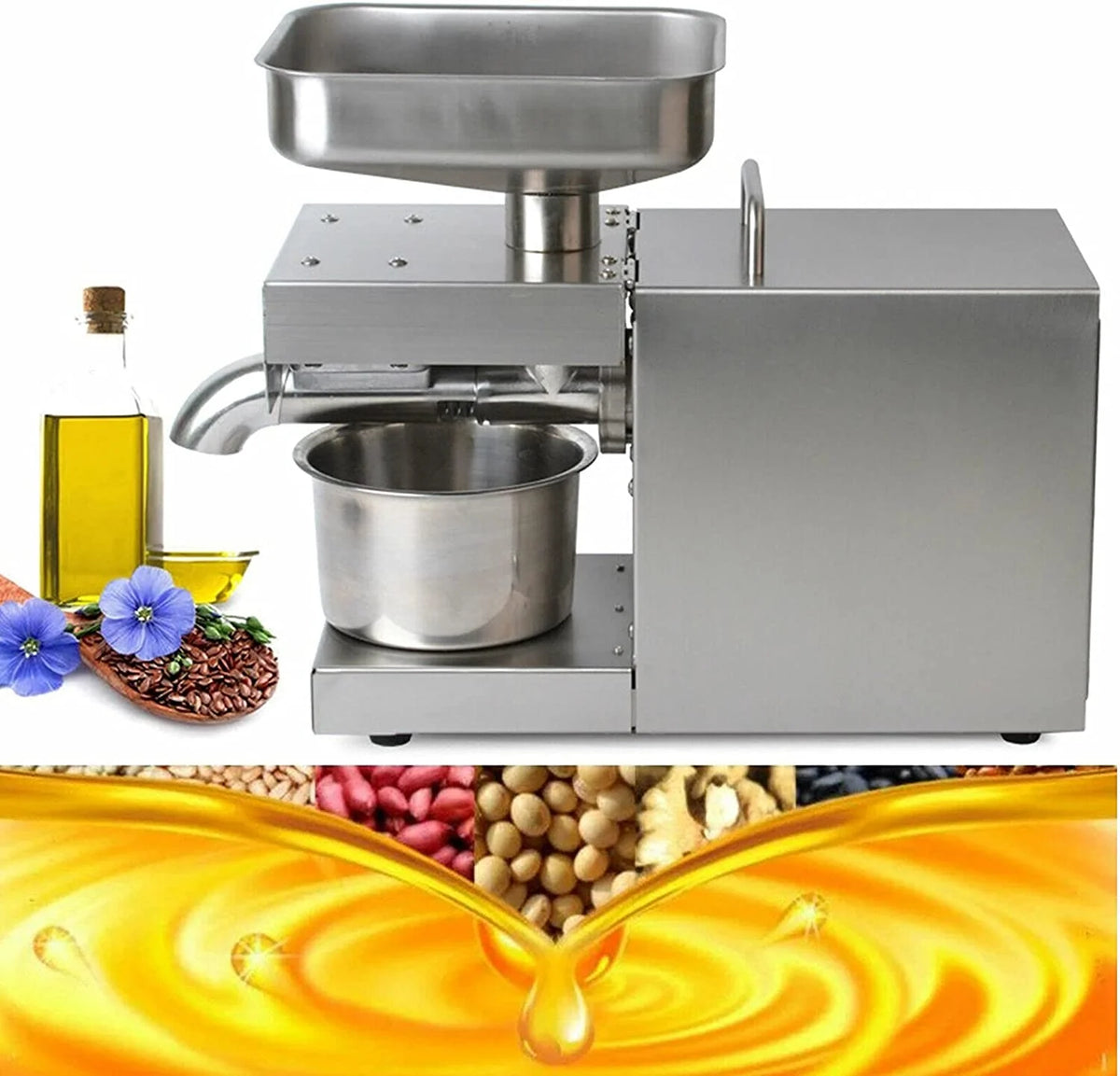 600W Electric Stainless Steel Oil Press Machine D83128