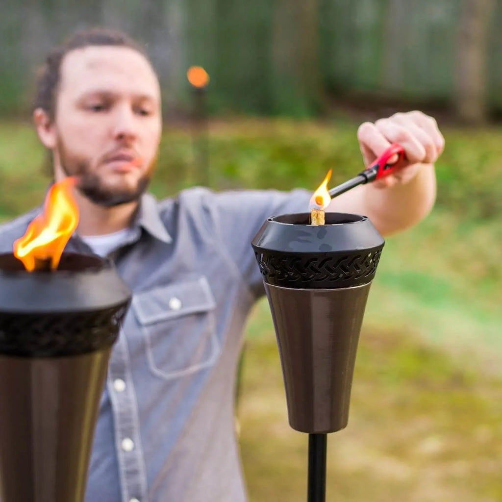 66 inch Metal TIKI Torch with Large Flame Q30943
