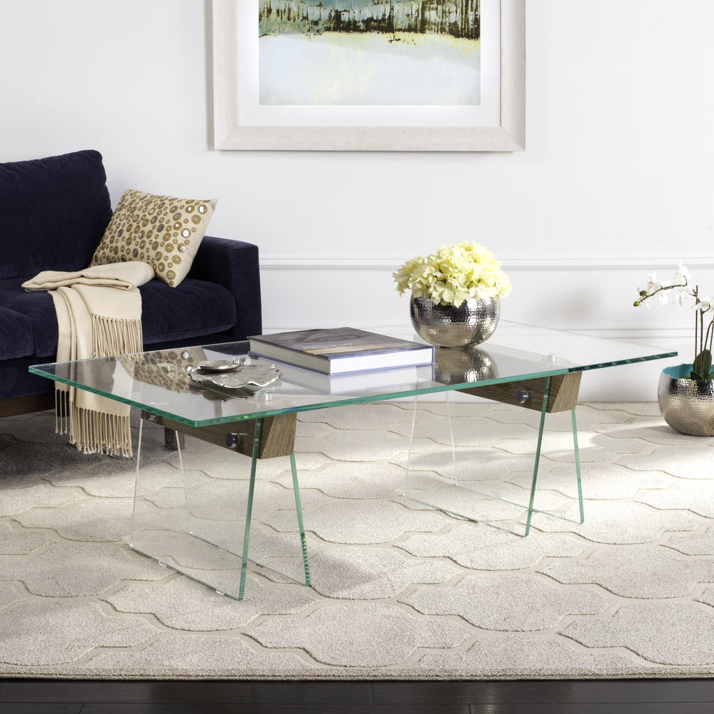 Grey/Clear Glass Coffee Table X6120