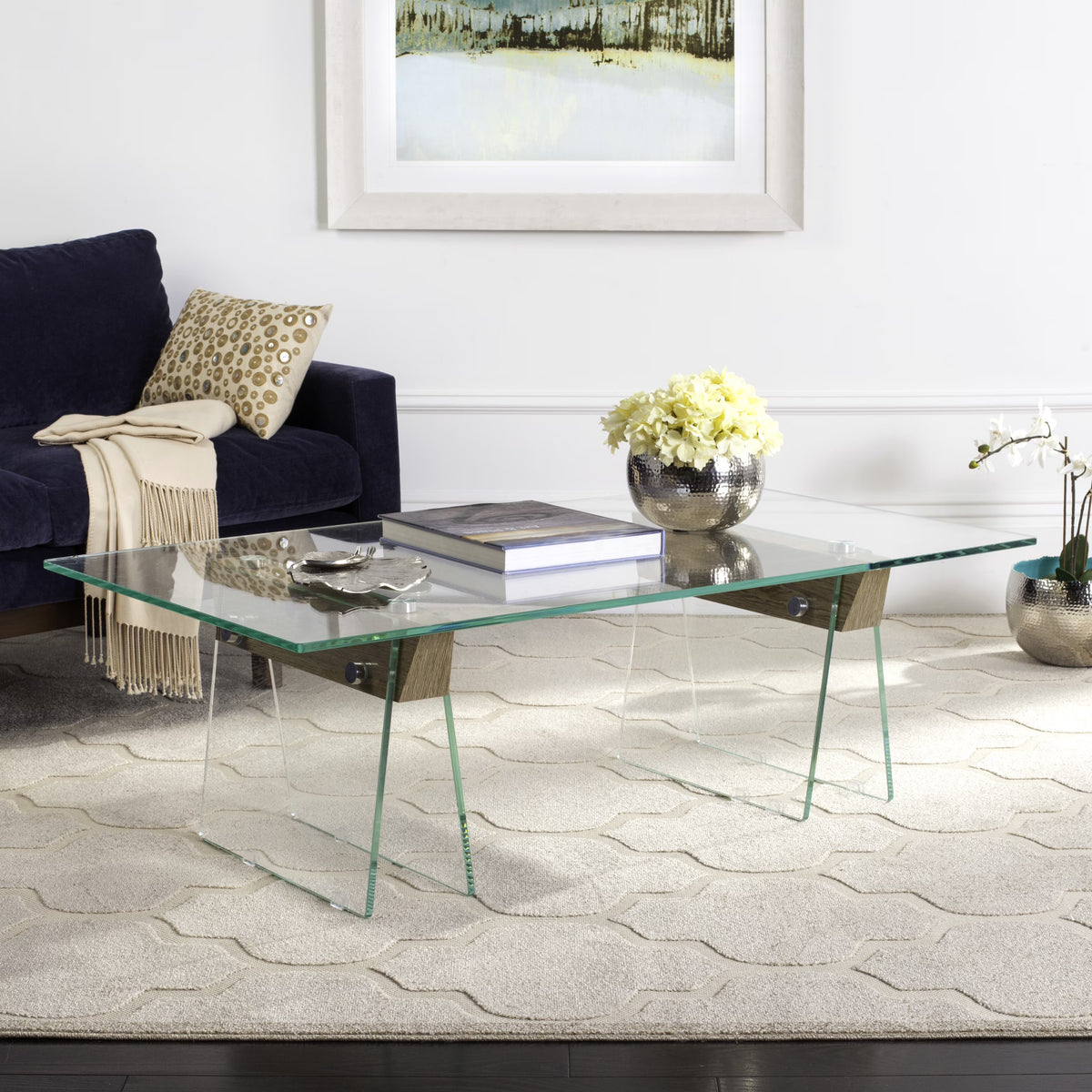 Grey/Clear Glass Coffee Table X6120