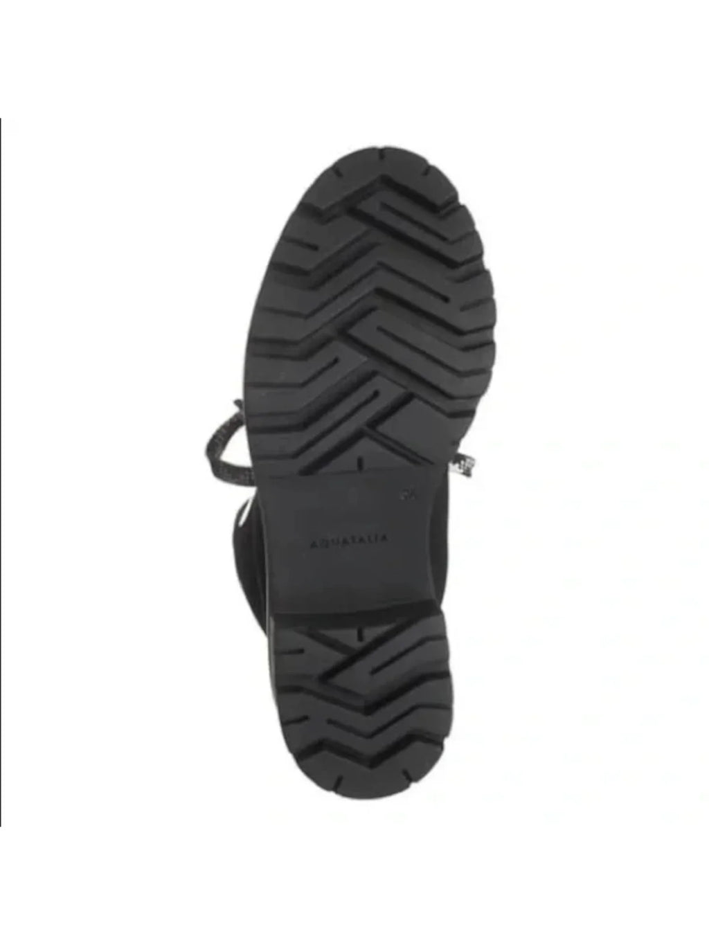 Black Lug Sole Leather Lace-Up Booties O547