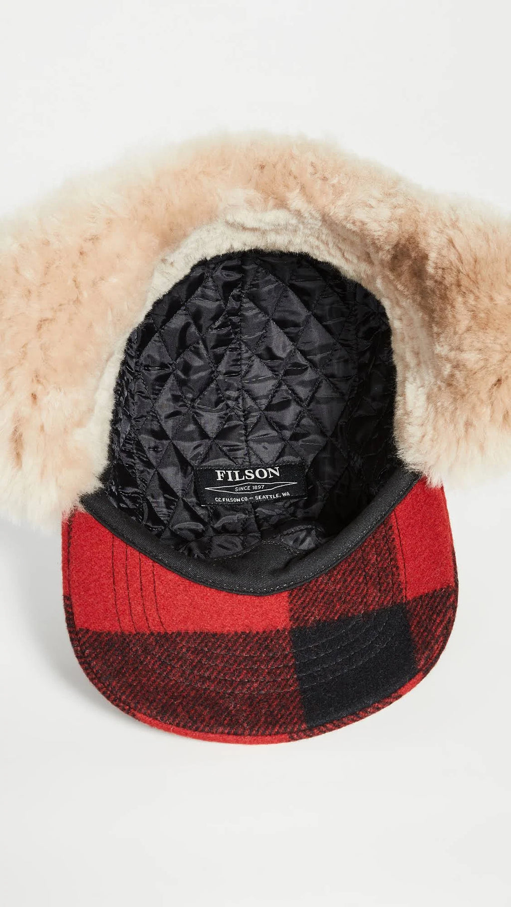 Mackinaw Cap Red Black H292