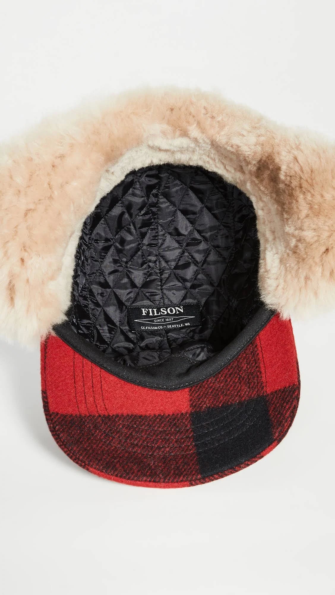 Mackinaw Cap Red Black H292