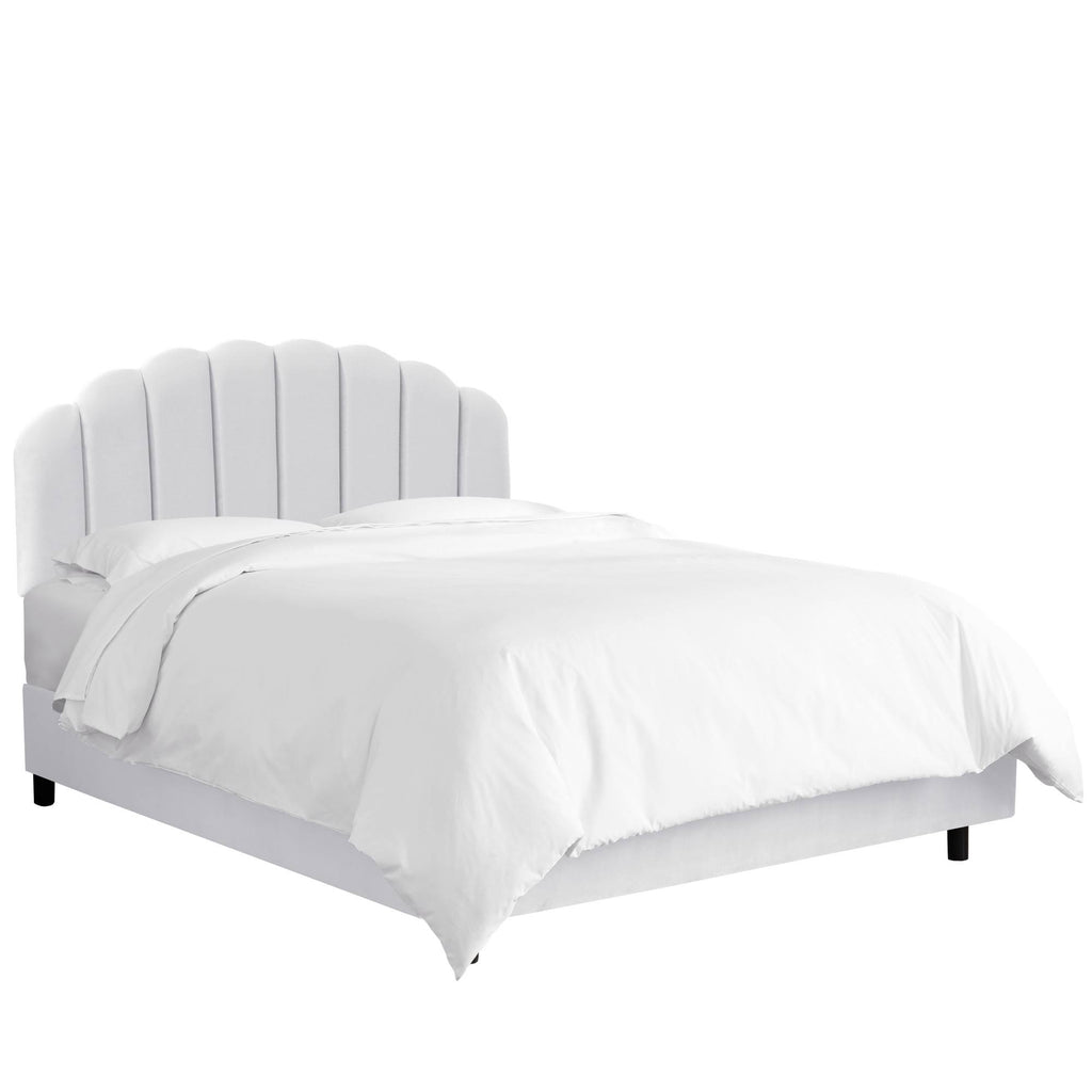 White Shell Velvet Bed J996