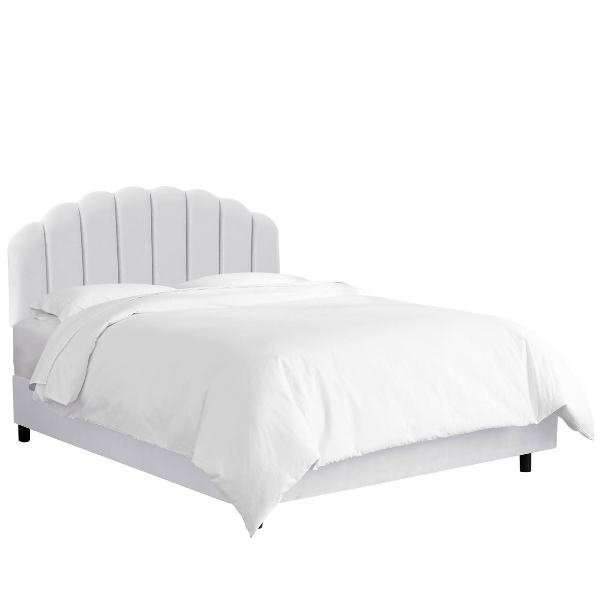 White Shell Velvet Bed J996
