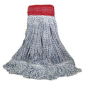 White-Blue Large Rayon-Polyester Mop Head H643960