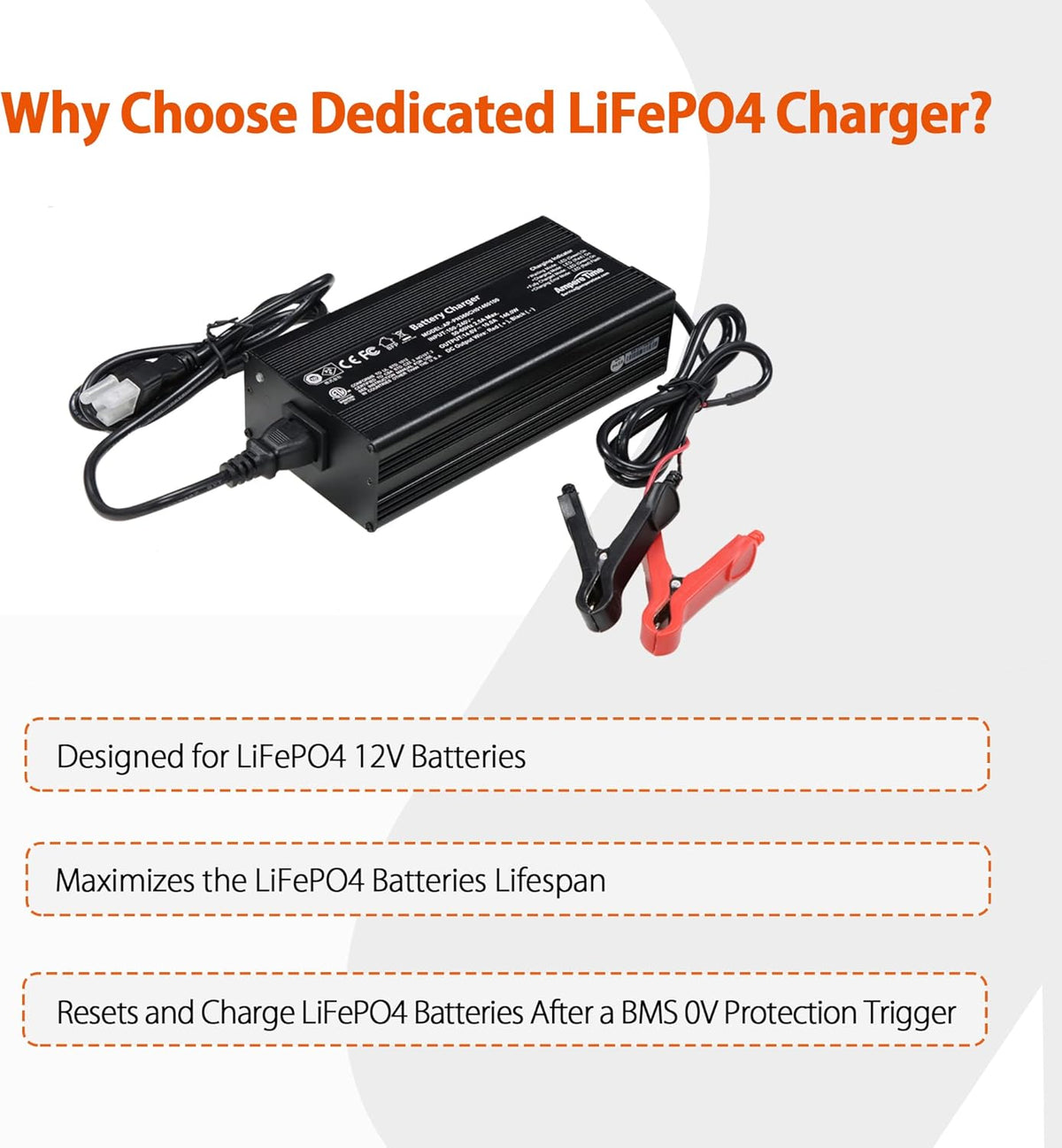 14.6V Lithium Iron Phosphate Battery Charger with 10A Output Current D1883