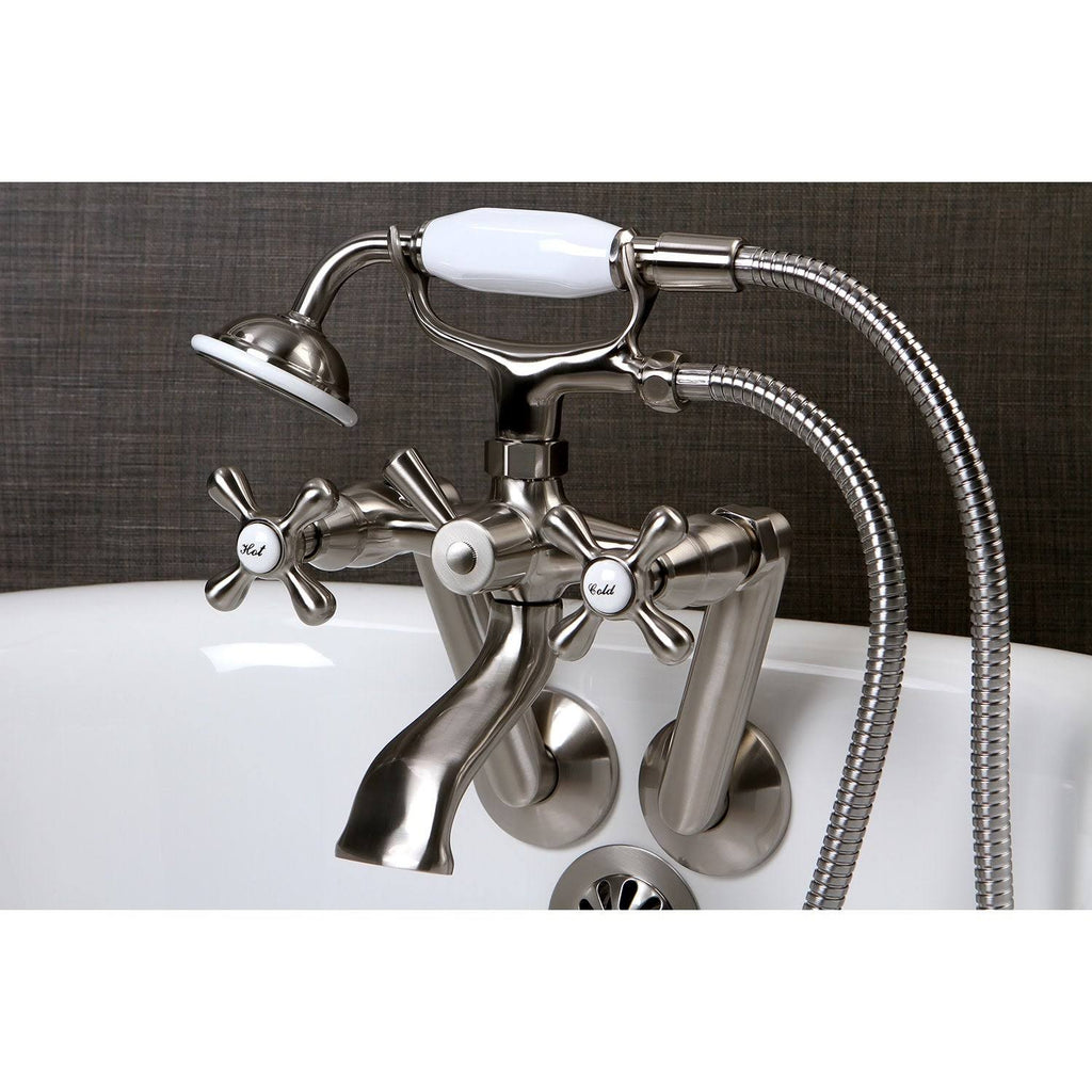 Brushed Nickel Clawfoot Tub Faucet with Hand Shower V99826