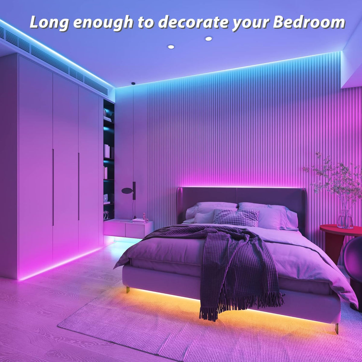 200ft LED Strip Lights with App Remote Control, Music Sync Color Changing, Pack of 2 U5812