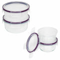 Glass & Plastic Food Storage 8-pc Round Set Q495879