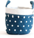 Recycled Canvas Storage Bucket 3-pack, Medium, Dots Navy K3304