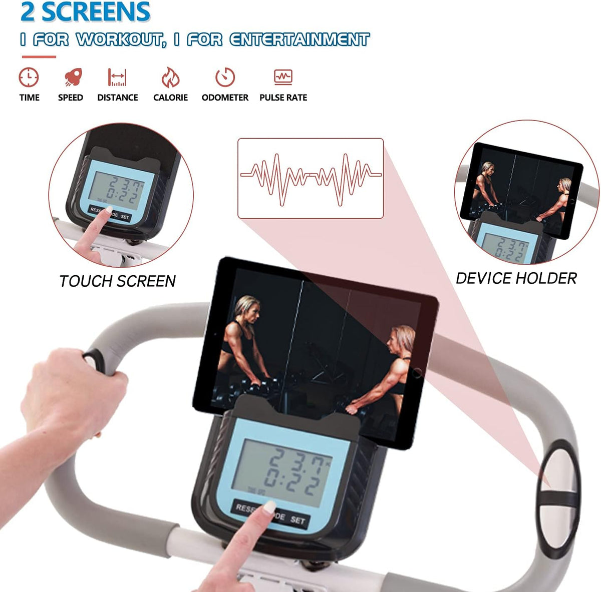 Folding Exercise Bike with Arm Workout Q77571