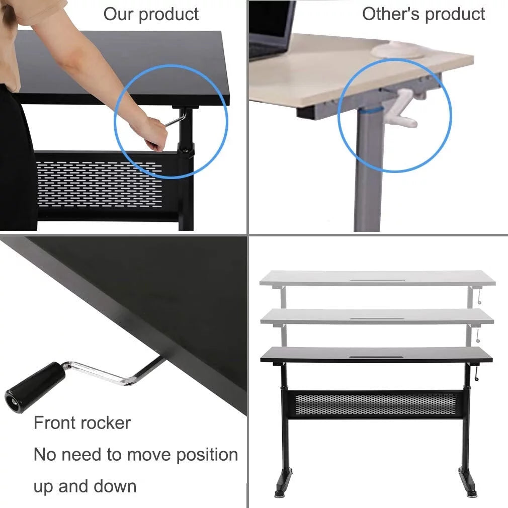 55In Electric Height Adjustable Standing Desk T332