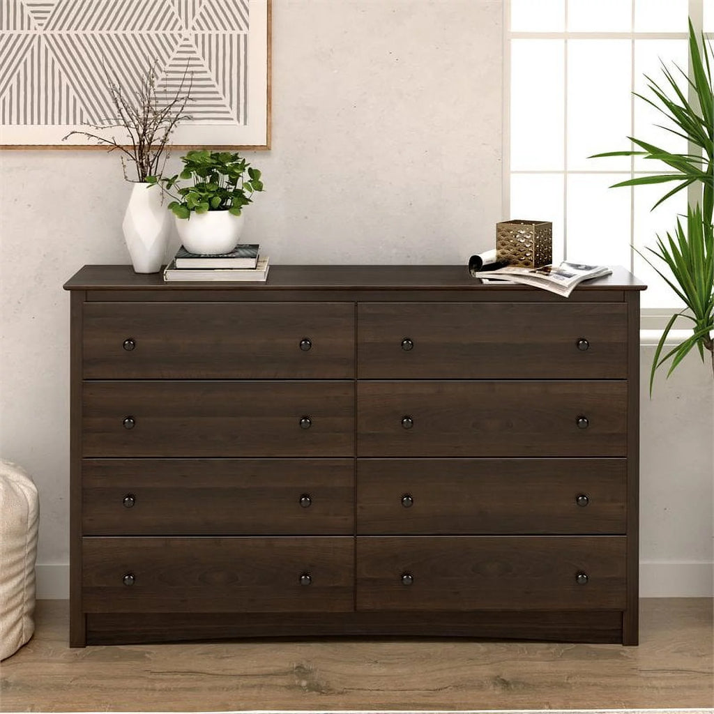 8 Drawer Espresso Composite Wood Dresser X299589