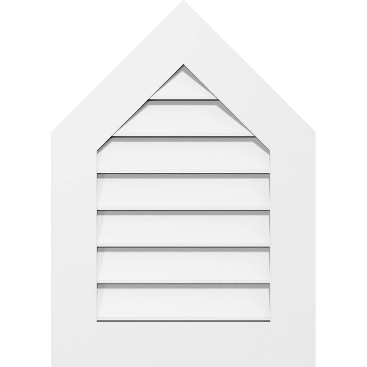 Peaked Top Surface Mount PVC Gable Vent 9/12 Pitch X824