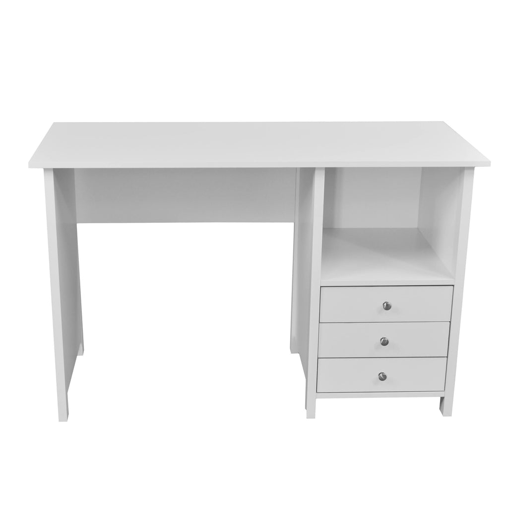 White Desk with 3 Storage Drawers T596062