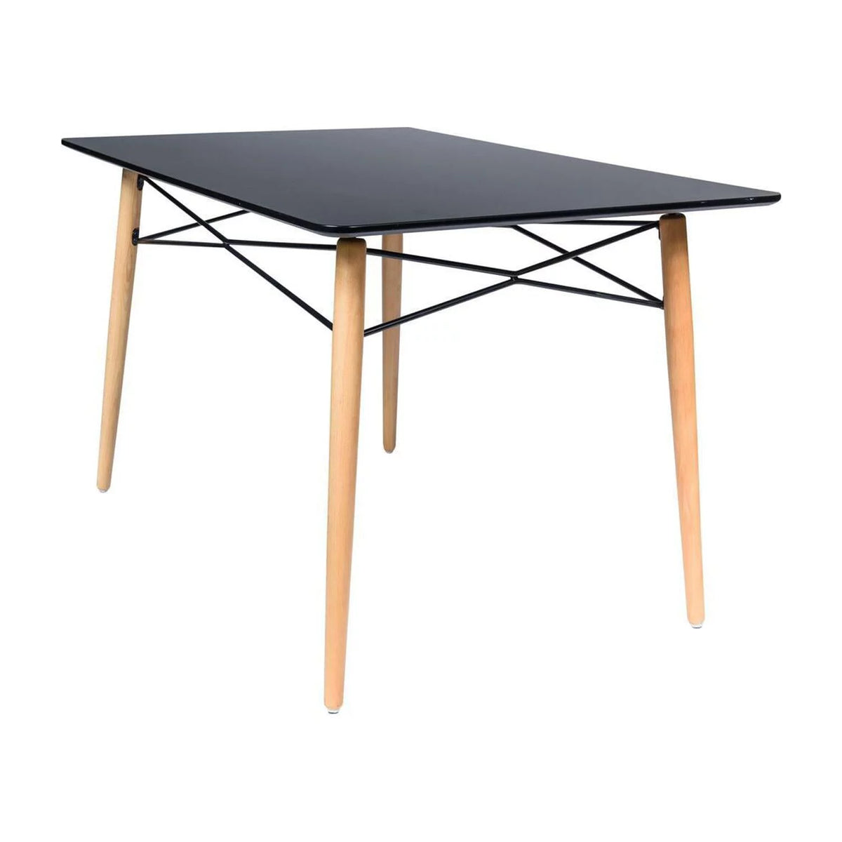 4Ft Rectangle Wooden Top Dining Table Q50483