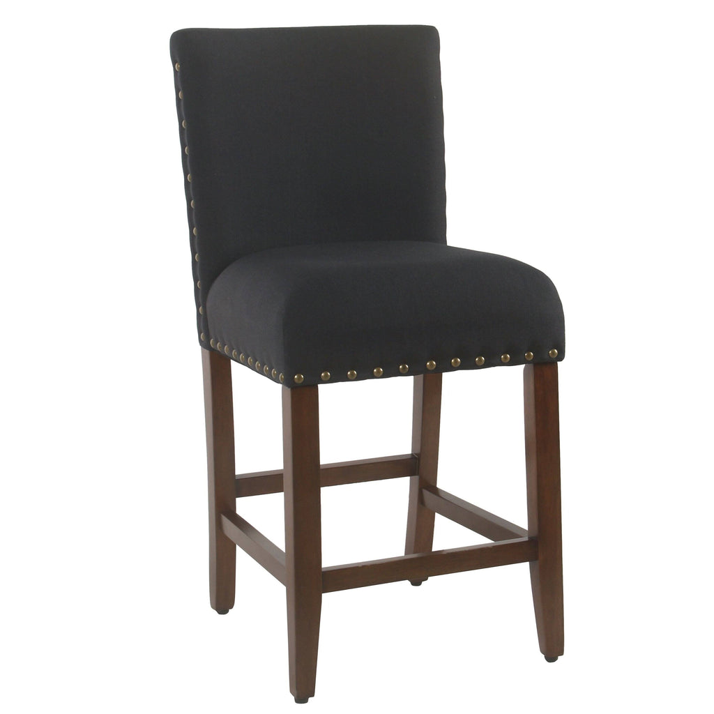 Deep Navy Nailhead Counter Stool C102539